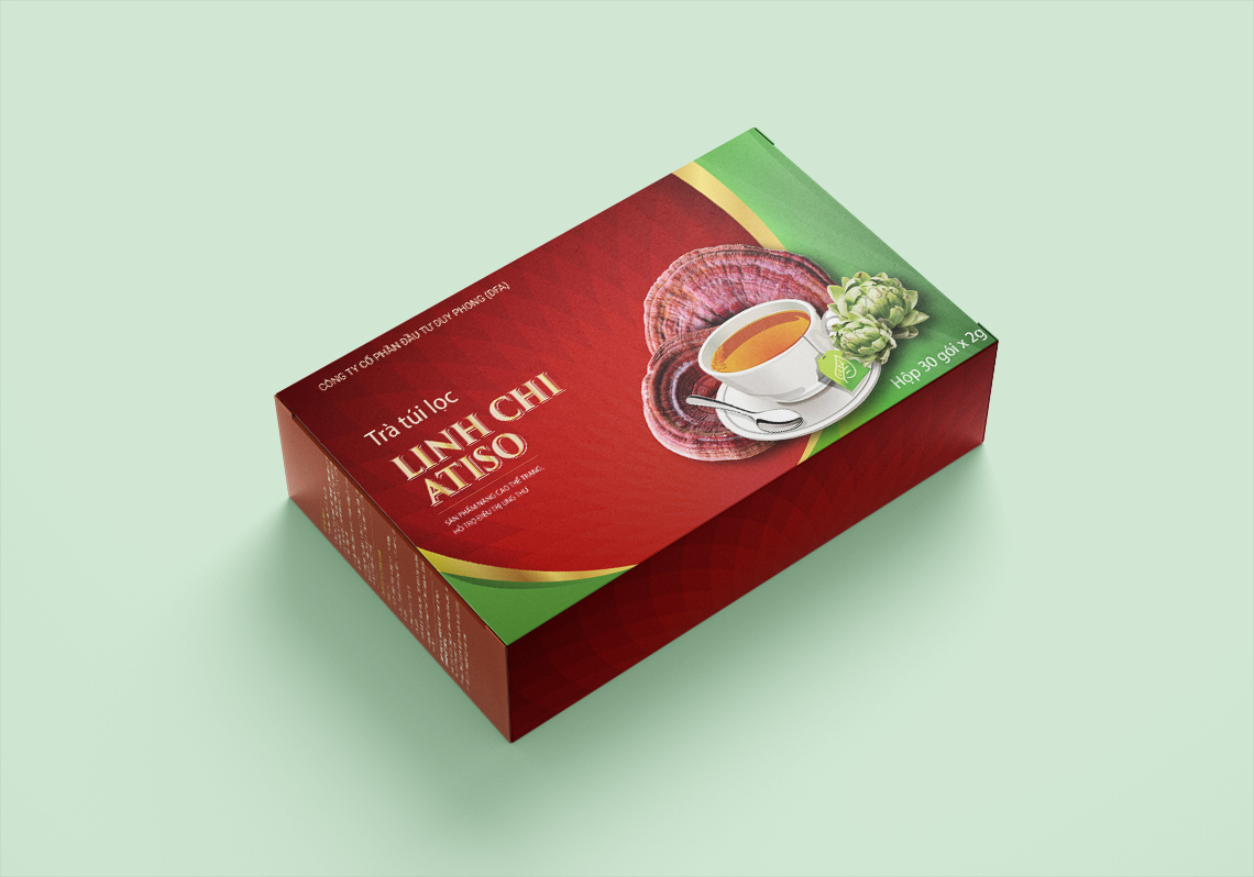 Duy Phong - Thiết kế bao bì trà túi lọc Nấm linh chi Atiso